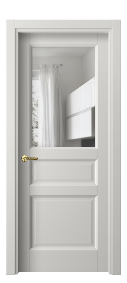 Межкомнатная дверь Galant 1432 Матовый серый Прозрачное стекло Цена 52399 ₽ | Volhovec