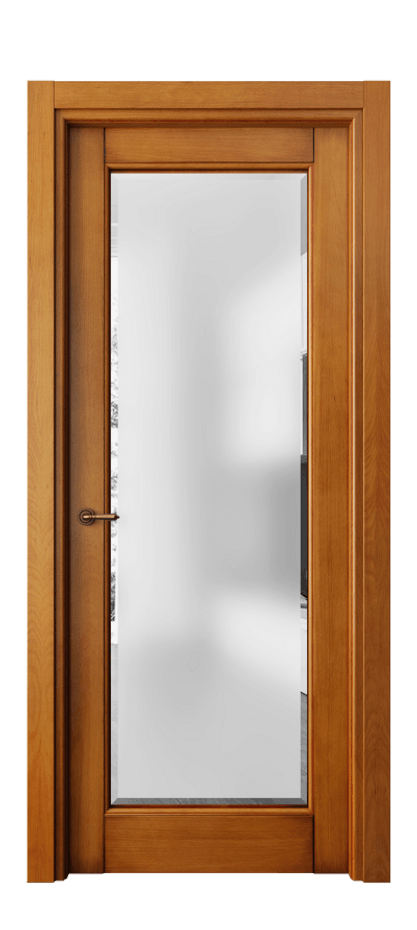 Межкомнатная дверь Toscana Elegante 6300 Бук светлый с патиной Сатинированное стекло с фацетом Цена 112299 ₽ | Volhovec