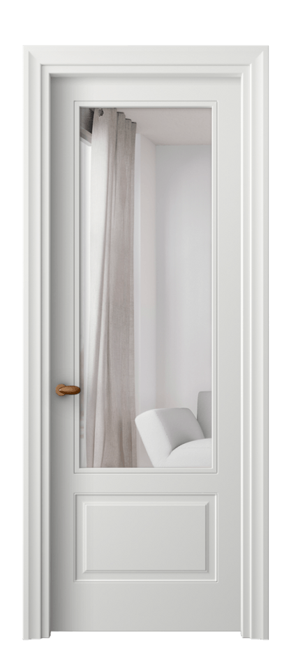 Межкомнатная дверь Esse 8542 Матовый светло-серый Двустороннее зеркало, триплекс Цена 72299 ₽ | Volhovec