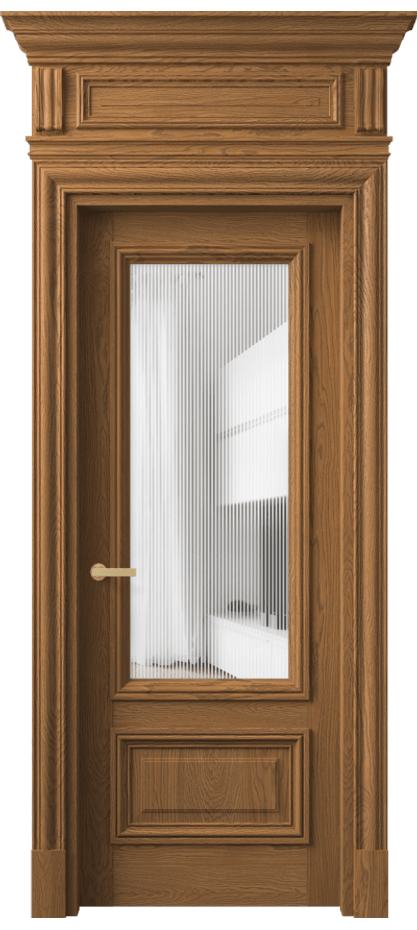 Межкомнатная дверь Антик 7306 Дуб пряный матовый Рифлёное стекло "Дюна", триплекс Цена 268949 ₽ | Volhovec