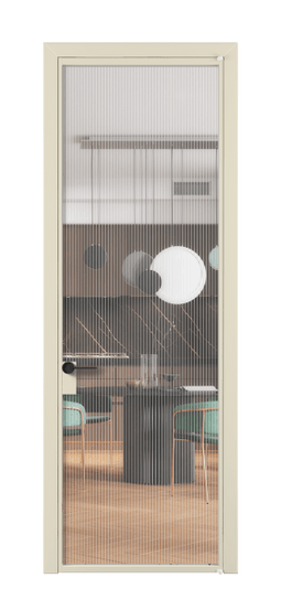 Дверь межкомнатная АЛПЛ040.01 АБСР MORU. Цвет Алюминий бежево-серый. Материал Алюминий в эмали. Коллекция Formato. Картинка.