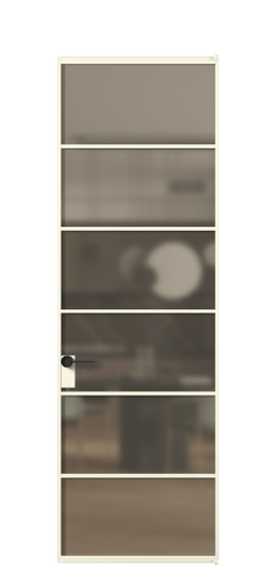 Дверь межкомнатная АЛПЛ040.04 Бронза сатин триплекс АМБ. Цвет Алюминий молочно-белый. Материал Алюминий в эмали. Коллекция Formato. Картинка.