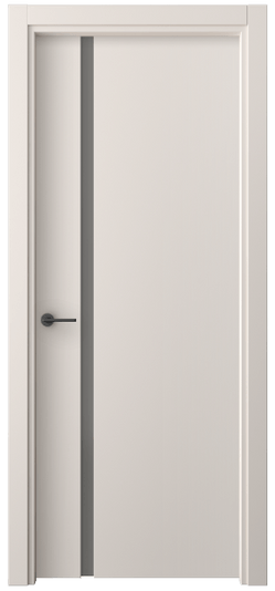 Дверь межкомнатная 4222 ПЭТБ СЕР САТ. Цвет ПЭТ тёплый-белый. Материал ПЭТ. Коллекция Freedom. Картинка.
