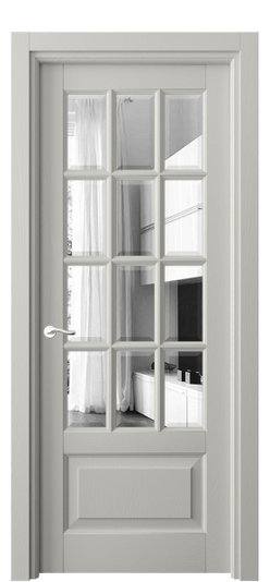 Дверь межкомнатная 0728 ДТСР ЗЕР-Ф. Цвет Дуб тёплый серый. Материал Массив дуба эмаль. Коллекция Лигнум. Картинка.