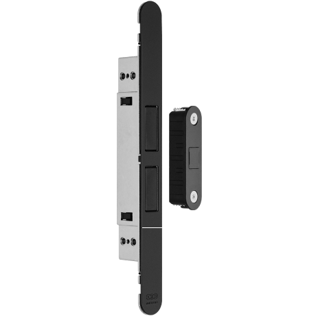Фурнитура для дверей Замок AGB Touch с ответной планкой. Цвет Чёрный. Коллекция Замок AGB Touch с ответной планкой. Картинка.