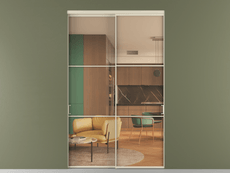 Перегородка Formato внутри проёма 2 створки