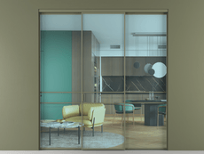 Перегородка Formato внутри проёма 3 створки